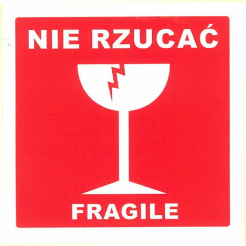 Etykiety 100mm/100m NIE RZUCAĆ/FRAGILE 100szt.