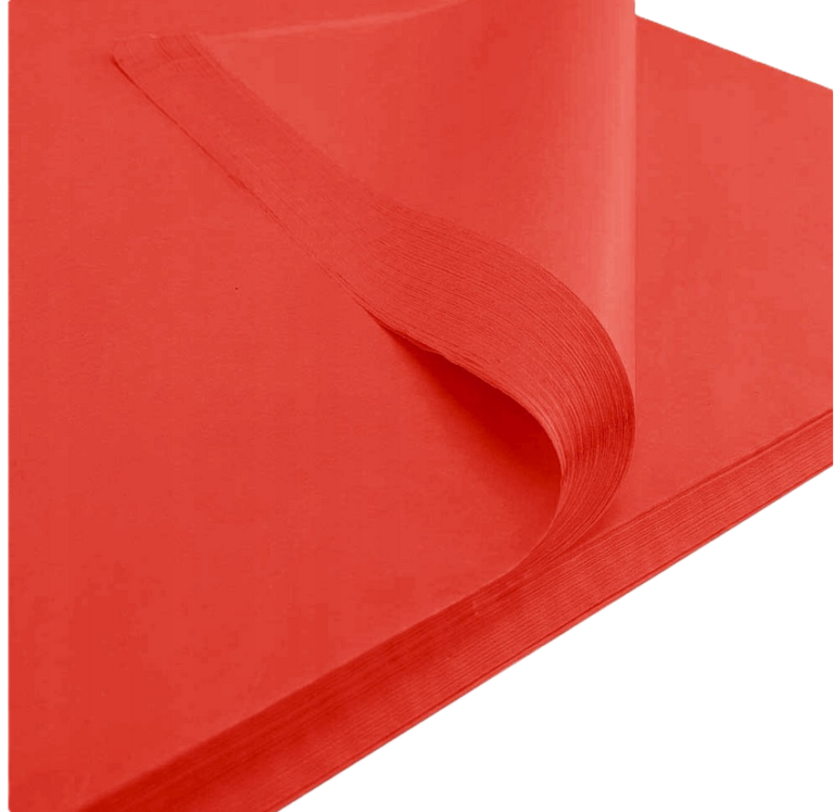 Bibuła ozdobna gładka czerwona 50x70cm 100szt