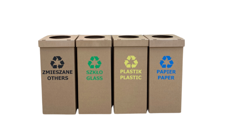 Kosze do segregacji śmieci z kartonu 120l -Zestaw 4 szt