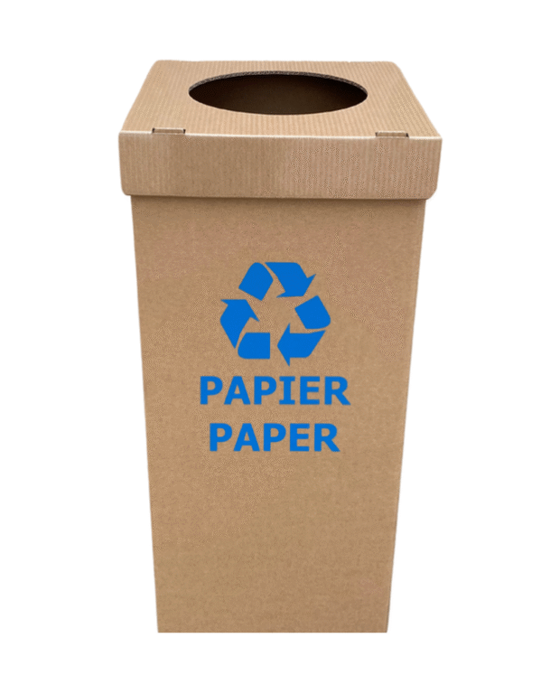 Kosz do segregacji śmieci z kartonu 120l - PAPIER
