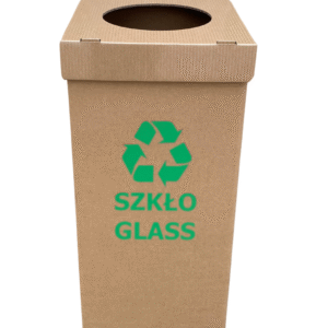 Kosz do segregacji śmieci z kartonu 120l - SZKŁO