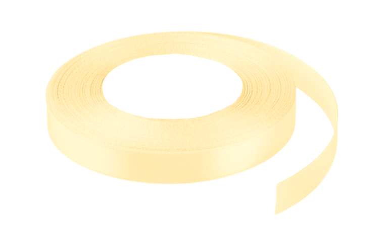 Wstążka satynowa 1,2cm x 32m Jasno żółta