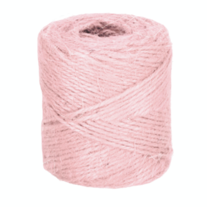 Sznurek jutowy jasno różowy 2mm/50m 100g