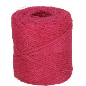 Sznurek jutowy różowy 2mm/50m 100g