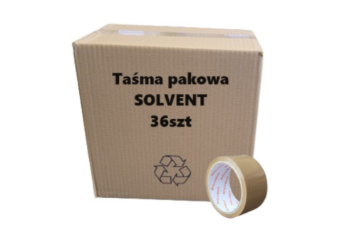 Taśma klejąca SOLVENT 48mmx60y Brąz- Karton 36szt