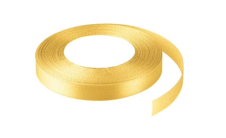 Wstążka satynowa 1,2cm x 32m Żółta